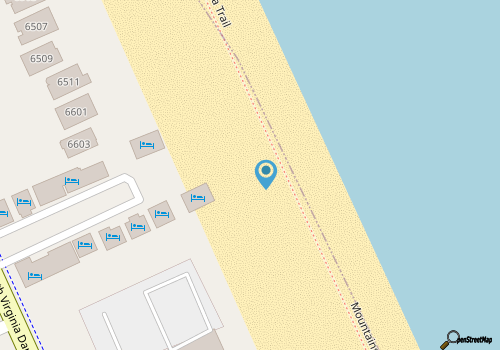 OBX Ocean Cottage 6 - Steps to beach map location