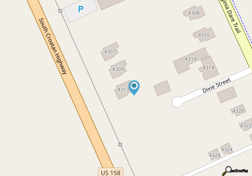 Nags Head rental private pool near the beach, the Outlets, and beloved local restaurants! map location