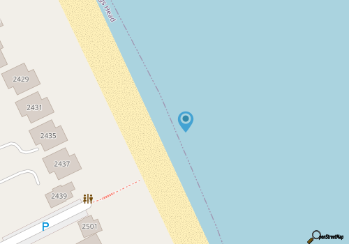 Oceanside Cozy Modern Beach Cottage Nags Head MP 10.5, 150 Yards to Beach Access map location
