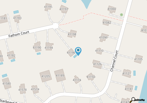 Dog-friendly home with private pool, hot tub, foosball, & AC - walk to beach map location