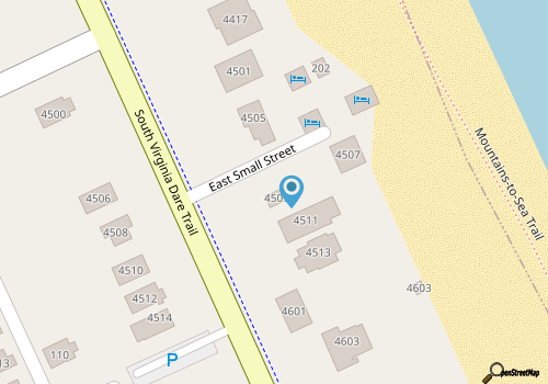 Beach Angel: Pet Friendly, Semi-Oceanfront Beach Cottage in Nags Head map location