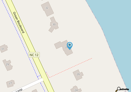 PARADISE SOUTH - 5 BR oceanfront home in Southern Shores map location