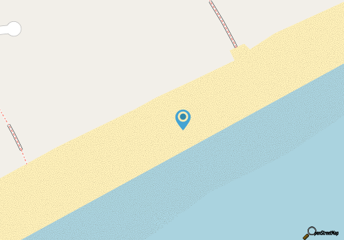 Steps to Beach + Pool Access map location