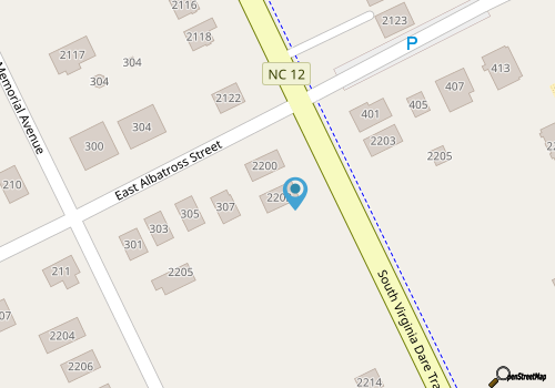 320 - Dog-Friendly Nags Head Rental Directly Across from Beach Access! map location