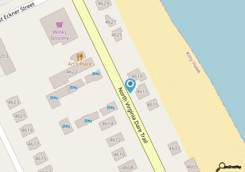 Saltaire Cottages8: 2BR Ocean View Steps2 Private Beach Access Screen Porch Pool map location