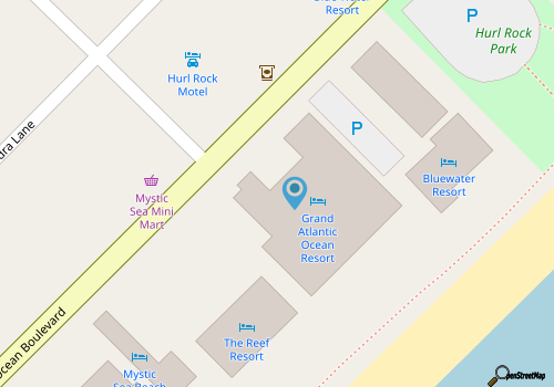 Spectacular ocean front  Condo with 25' balcony map location