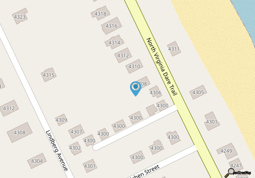 Beach Road House in Kitty Hawk NC map location