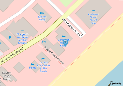 2BR Direct Oceanfront at Carolinian, Pools, Views! map location