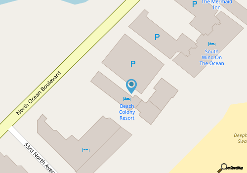 Oceanfront 2BR/2BA End Unit | Beach Colony Resort map location