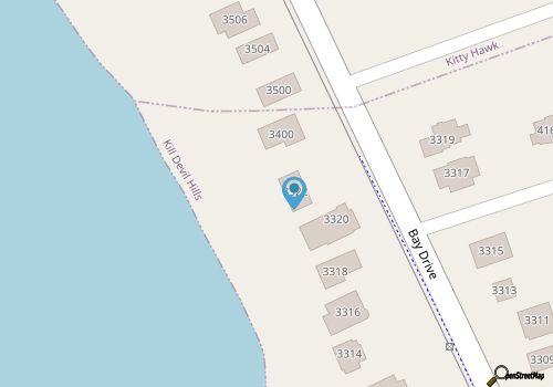 Experience the serene sound views at 5002 - Bohannon 4-bed soundfront house in Kill Devil Hills, NC map location