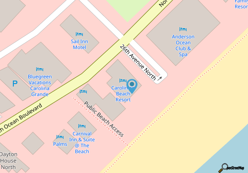 7th-floor oceanfront studio with AC, pool, & hot tub map location