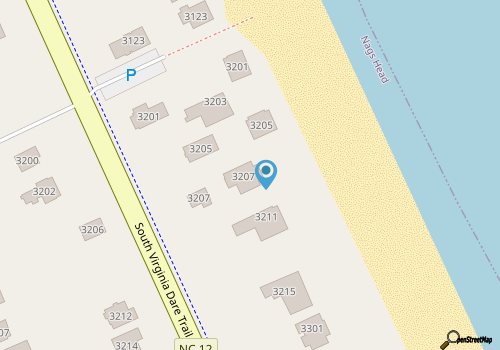 6 bedroom, classic old nags head style oceanfront with a hot tub! map location