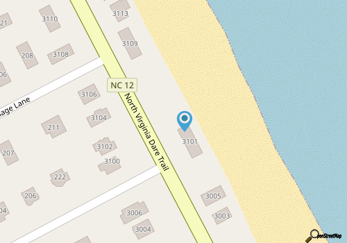 Nostalgic 1960's beach house in Kill Devil Hills close to beach access. map location