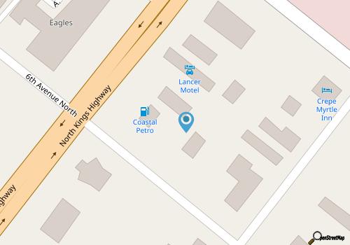 2-bedroom Oceanfront condo in Myrtle Beach getaway map location