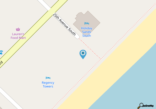 HS-0507 Oceanfront 1-BR Condo in Myrtle Beach, 652 sq ft of coastal comfort for up to 6 guests. map location