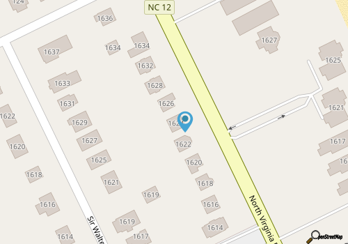 Walk to Beach + Restaurants: Outer Banks Retreat map location