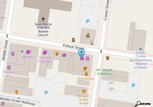 Historic Downtown New Bern Condominium-1 Bedroom map location