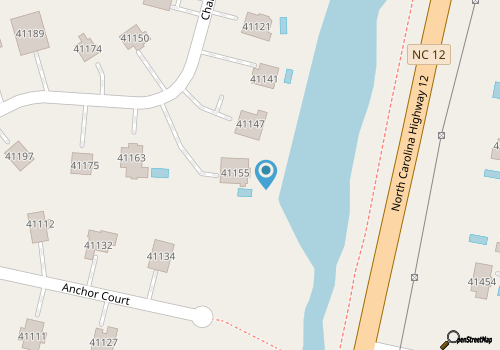Waterfront home with private pool, hot tub, & central AC map location