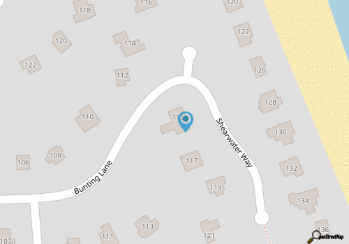 Thistle: Semi-Oceanfront home in Duck, Elevator, Sanderling Community Amenities map location
