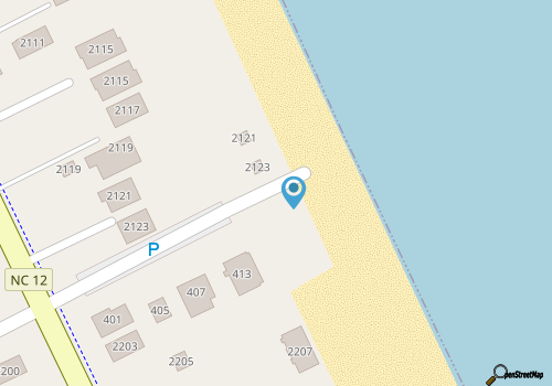 One Home Back from Ocean with Modern Interior map location