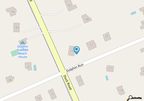 Southern Shores handicap friendly home with WiFi, wheelchair ramp, outdoor shower, and keyless entry map location