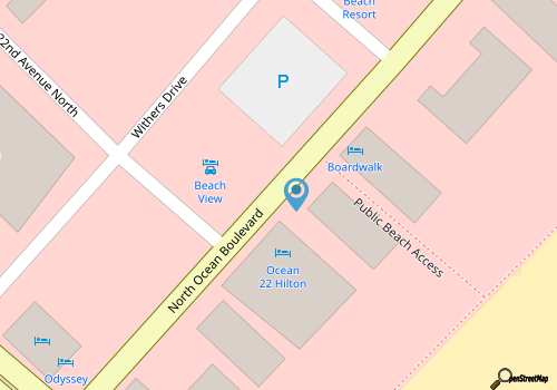 Hilton Grand Vacations Club Ocean 22 One Bedroom King Suite with Sofa Bed  map location