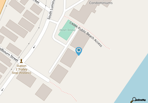 Station One - 2D- Oceanfront condo community pool, tennis, beach map location