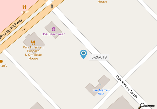 Relaxing ocean front condo in Myrtle Beach with full amenities map location