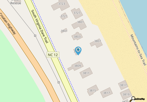 The Carriage House I (Upper) | 95 ft from the beach | Dog Friendly, Hot Tub | Nags Head map location
