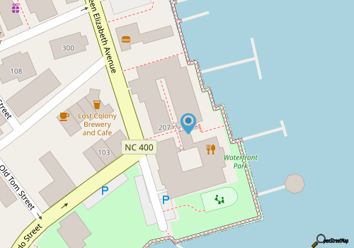 THE STARRY BANNER! Classic yacht docked in historic downtown Manteo Marina map location