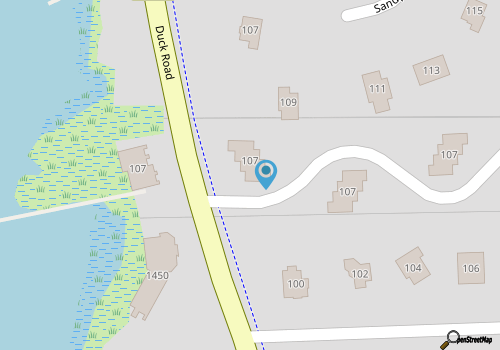 Wonderful 2BD 2BTH in Duck, Outer Banks - steps from the beach map location