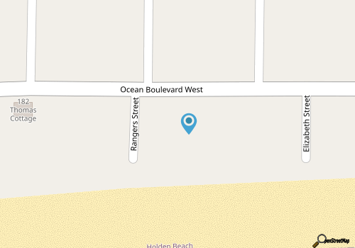 Attractive, oceanfront house with beach access, deck, grill, & AC - near dining map location