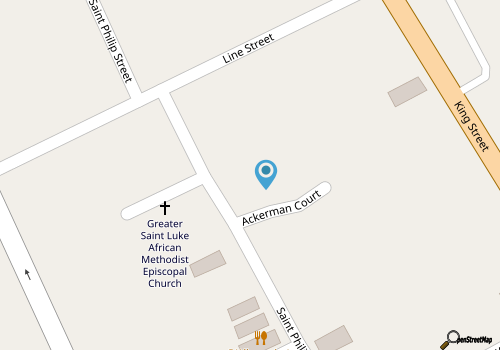Downtown Charleston One Block to King St. Free Off Street Parking map location