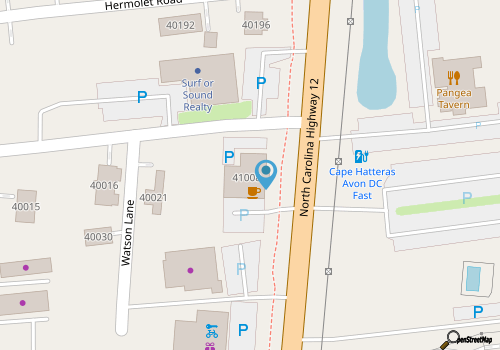 500ft from Avon beach in an art gallery! Fish, kite board, surf & throw pottery map location