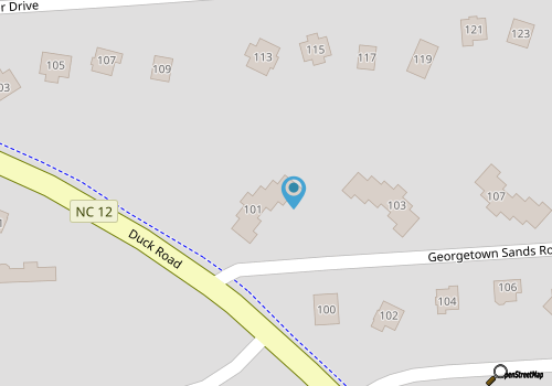 Townhome 1 block from the beach & near town with decks, shared pool/tennis map location