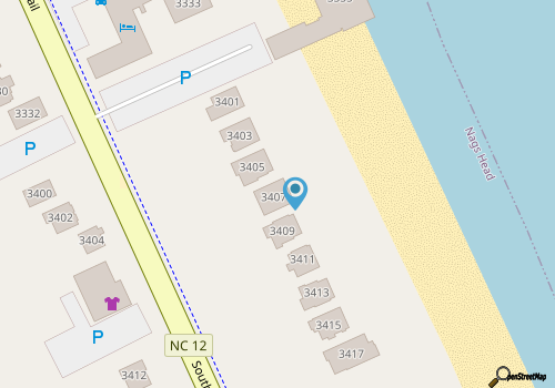 605 - Spacious Ocean Front Home in Prime Nags Head Location map location