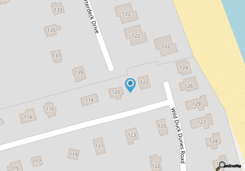 Classic OBX beach cottage in the charming town of Duck map location