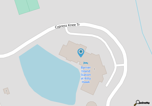 Hilton Vacation Club Beachwoods Kitty Hawk map location