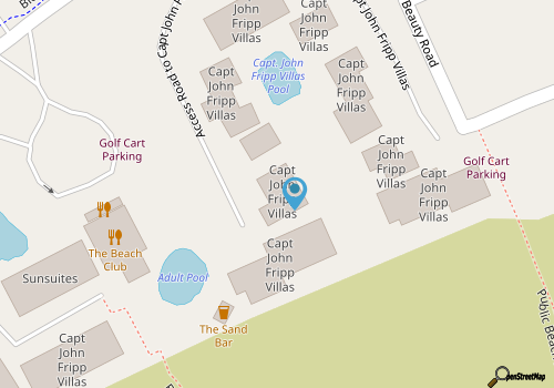 420 Capt. John Fripp Villa - Stunning Ocean Front Condo - Resort Access Always Included! Golf Cart Included! map location