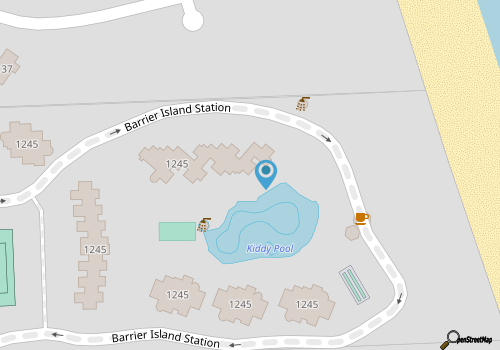BIS206 Dolphin View; Oceanfront, Barrier Island Station Condos, Indoor Heated Pool! map location