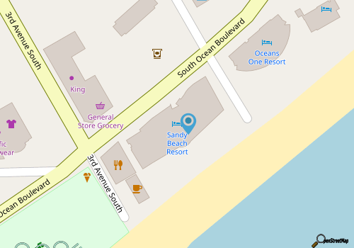Sandy Beach Resort 220-1BR Condo Great Amenities map location