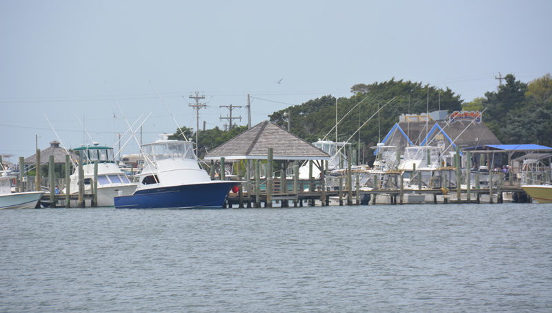 Ocracoke Harbor docks