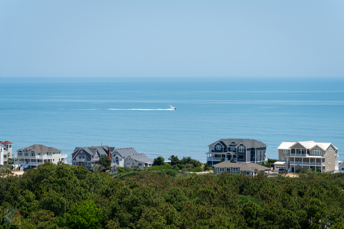 Currituck beach Lighthouse view of Corolla and Atlantic Ocean