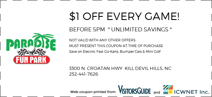 $1 OFF EVERY GAME! BEFORE 5PM * UNLIMITED SAVINGS *