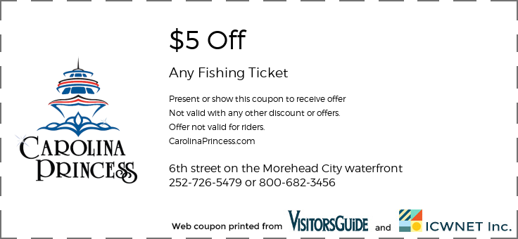 $5 Off  Any Fishing Ticket