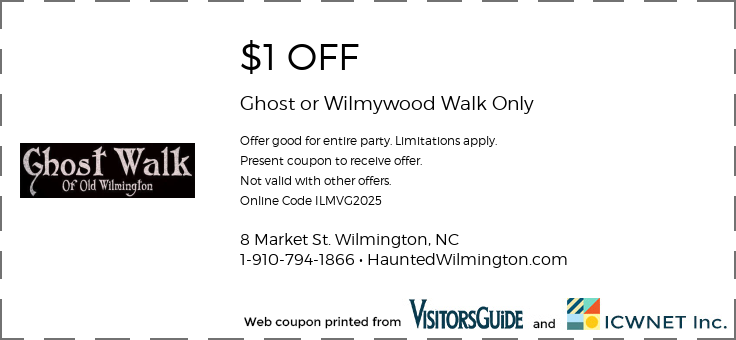 $1 OFF Ghost or Wilmywood Walk Only