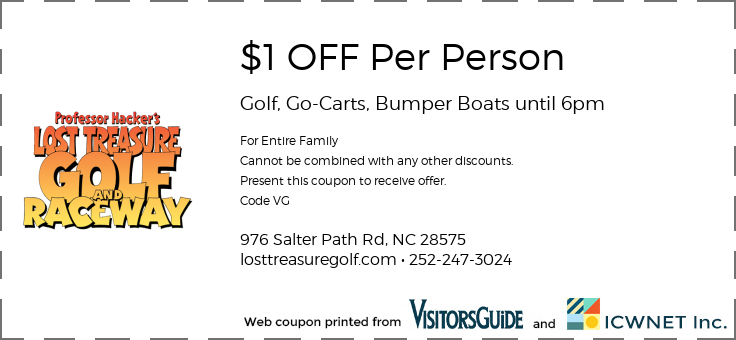 $1 OFF Per Person Golf, Go-Carts, Bumper Boats until 6pm