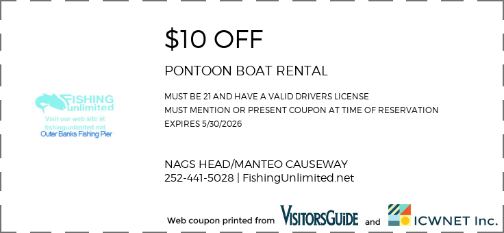 $10 OFF PONTOON BOAT RENTAL