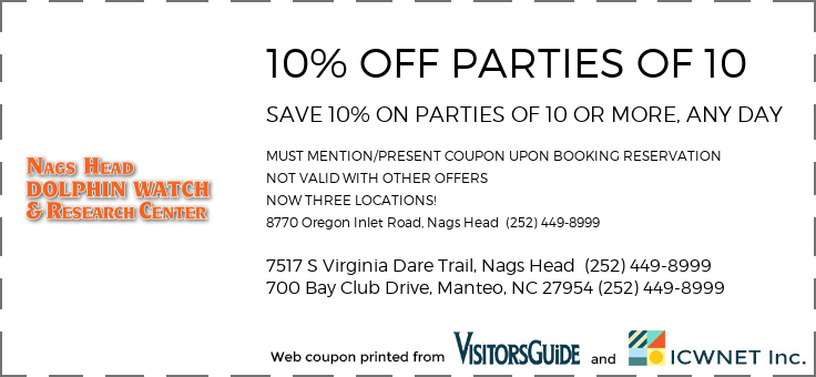 10% OFF PARTIES OF 10 SAVE 10% ON PARTIES OF 10 OR MORE, ANY DAY