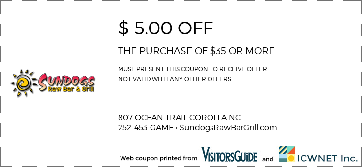 $ 5.00 OFF THE PURCHASE OF $35 OR MORE